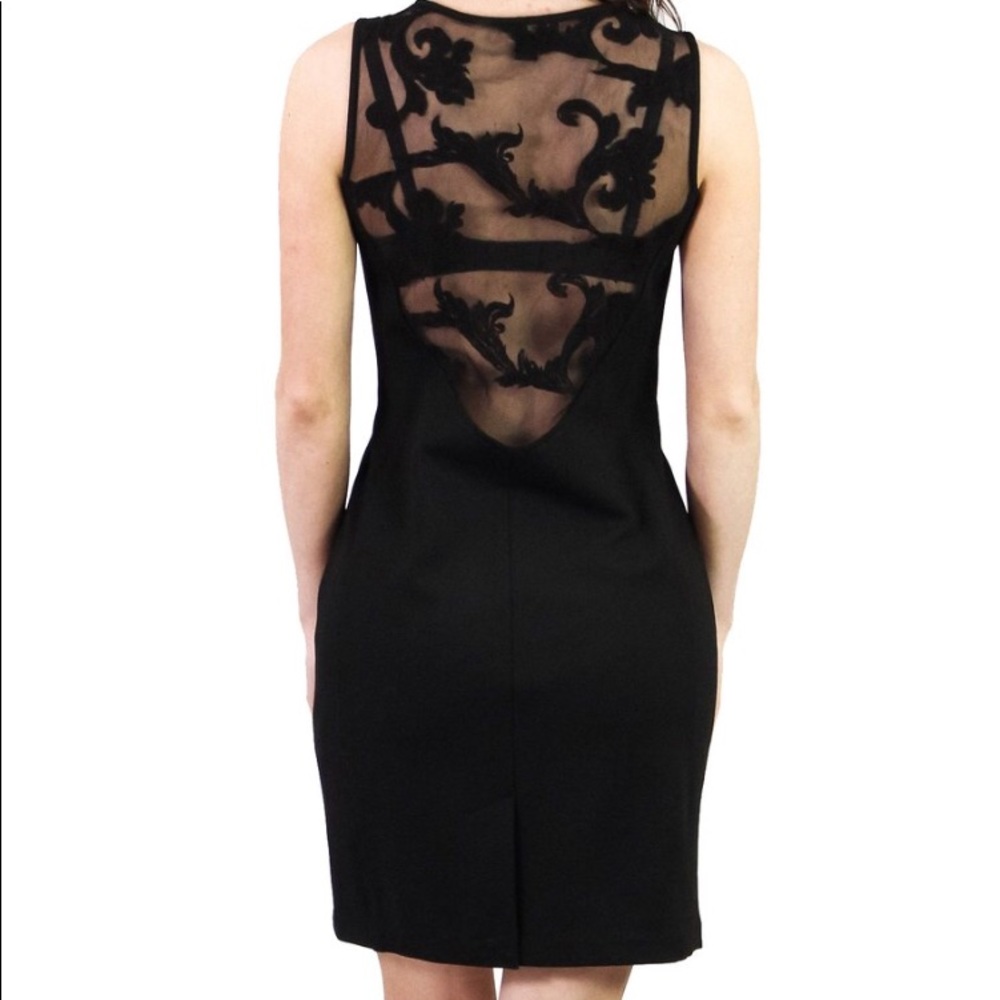 ABS Platinum Sheer Back Dress